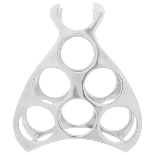 Modern vinställ - vidaXL - Silver - Aluminium - 32x14x37,5 cm - Triangulär design - Blank finish