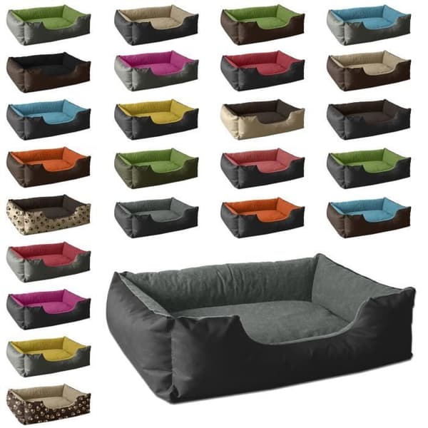 Hundsäng - BedDog - LUPI - 80x65 cm - Svart/Grå - Rektangulär