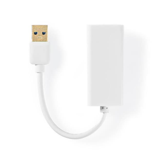 USB-nätverksadapter - NEDIS - CCGB61950WT02 - USB 3.2 Gen 1 - 1 Gbps - Vit