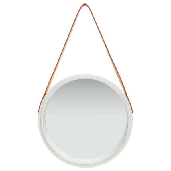 vidaXL Väggspegel med Rem 40 cm Silver 320362