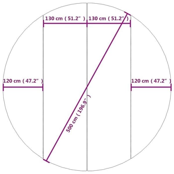 vidaXL Ljusgrå Poolöverdrag Ø500 cm Polyester Geotextil 94229