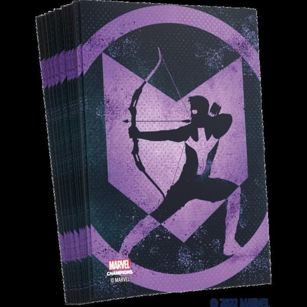 GG - Marvel Champions - Pack med 50 kortskydd för Hawkeye - Standardformat