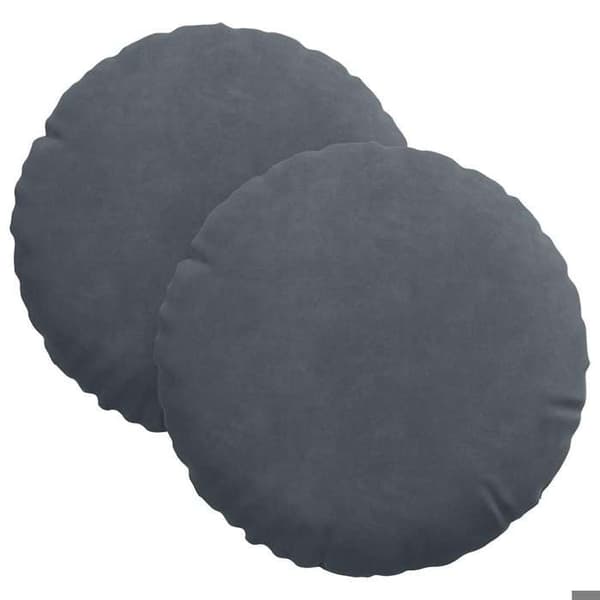 vidaXL Sittkuddar 2 st Mörkgrå Ø30 x 13 cm Sammet 42014101