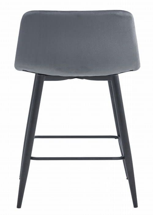 MADAME MEUBLE | Set av 4 Barstolar POZZA | Ergonomisk Design | Mörkgrå Sammet