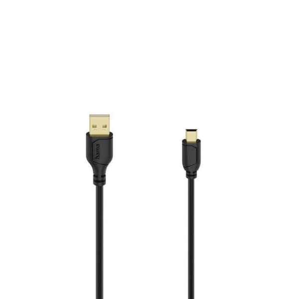 Flexi-Slim mini-USB-kabel, mini-kontakt B5, USB 2.0, 480Mbit/s, 0,75m