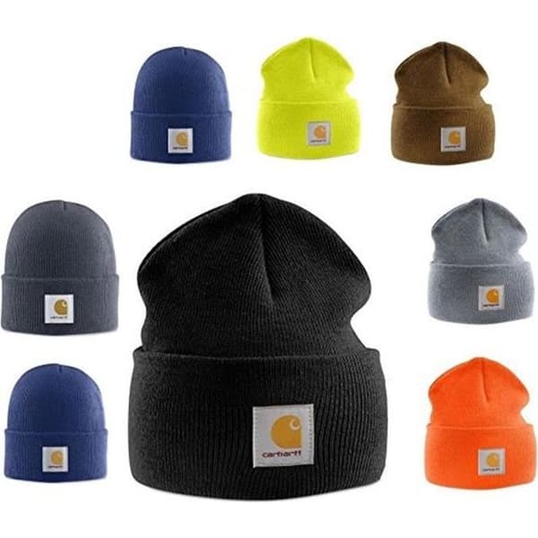 Mössa - CARHARTT - A18 - One Size - Mörkgrå - 100% polyakrylstickad