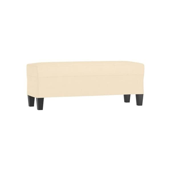 Polst vacant - vidaXL - Grädde - 100x35x41 cm - Polyester tyg - Skum vaddering - Multifunktionell