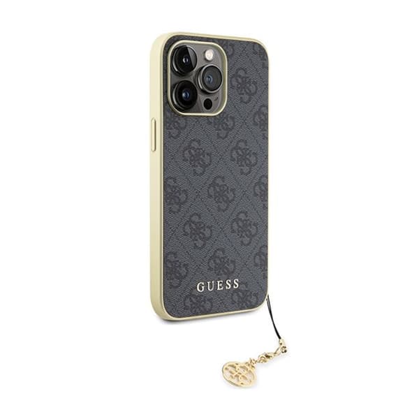 Telefoncase - Guess - 4G Charms - iPhone 15 Pro Max - Grå - Mjuk
