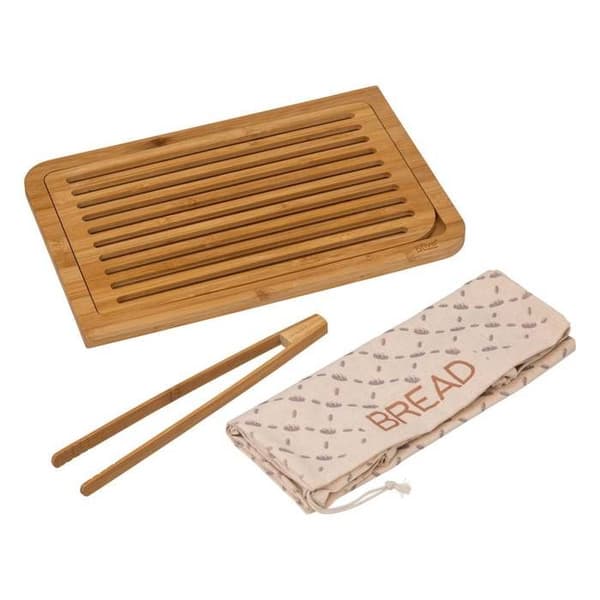 Skärbräda för bröd med tillbehör i bambu 40x27cm - 5 five simply smart