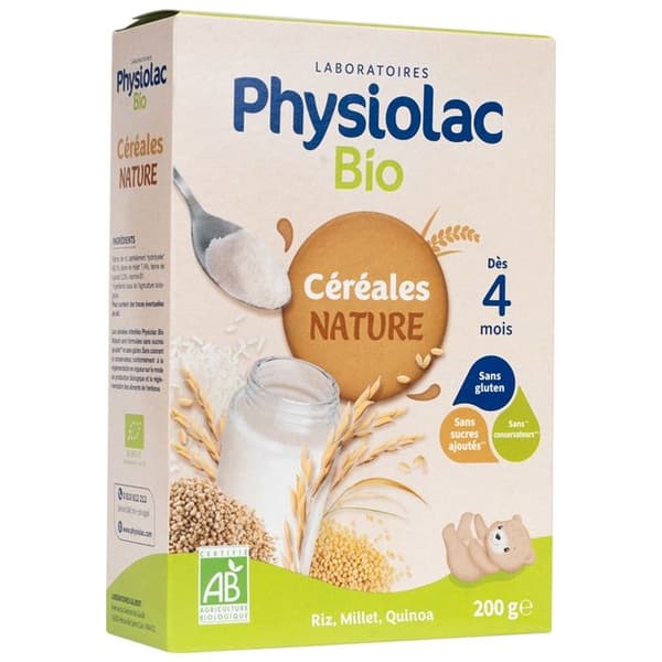 Physiolac Bio Céréalier Instant 4 månader+ 200g