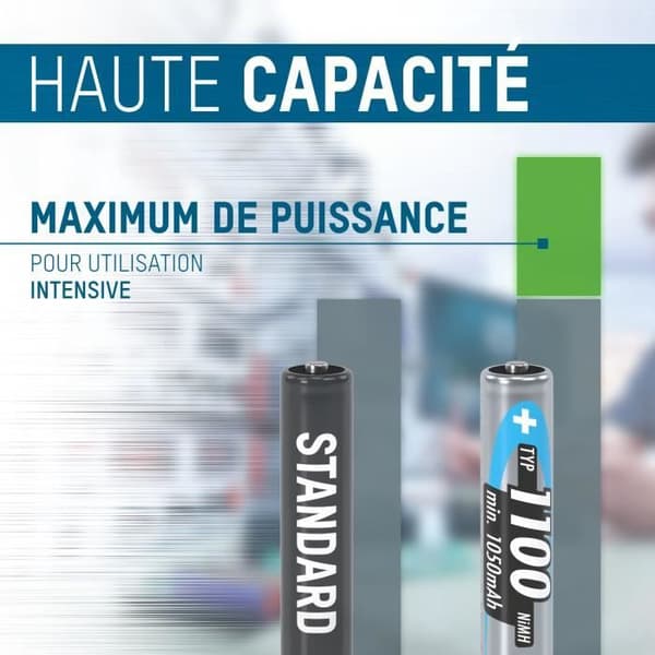 ANSMANN Micro AAA batteri 1,2V typ 1100mAh - NiMH AAA batteri, 8 st