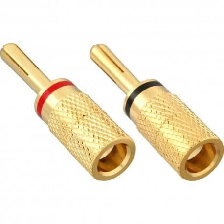 InLine® bananplugg, hane,