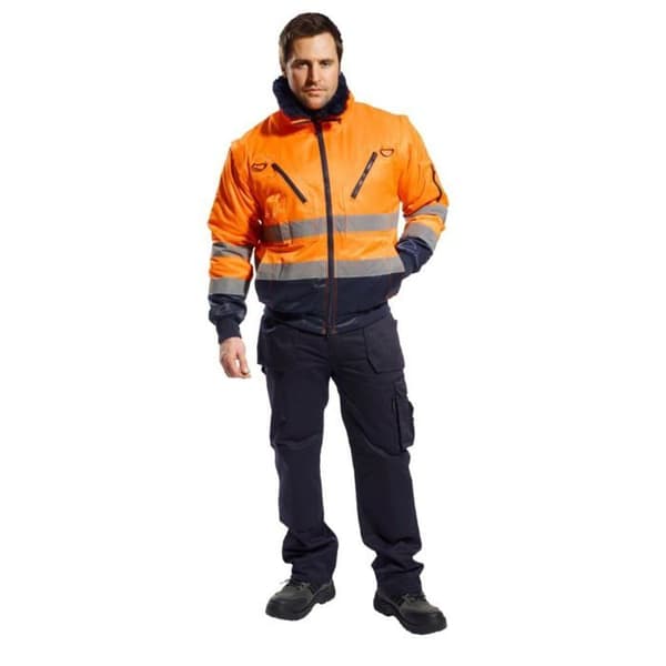 Pilotjacka 3 i 1 HV-Orange-M - PORTWEST - PJ50