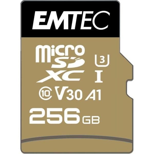 EMTEC UHS I U3 V30 Speedin Pro 256GB Micro SD-kort