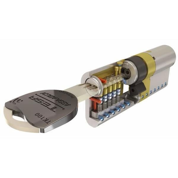 Lås - pipa - cylinder - Tesa-lås - TK1B3030L - Assa Abloy högsäkerhetscylinder