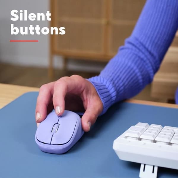 Trust Yvi Multi-enhet trådlös Bluetooth tyst mus, lila