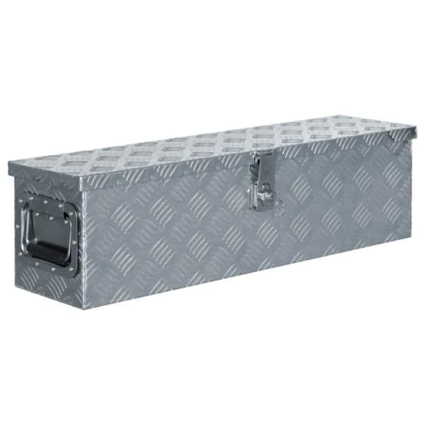 vidaXL Aluminiumlåda 80,5 x 22 x 22 cm Silver