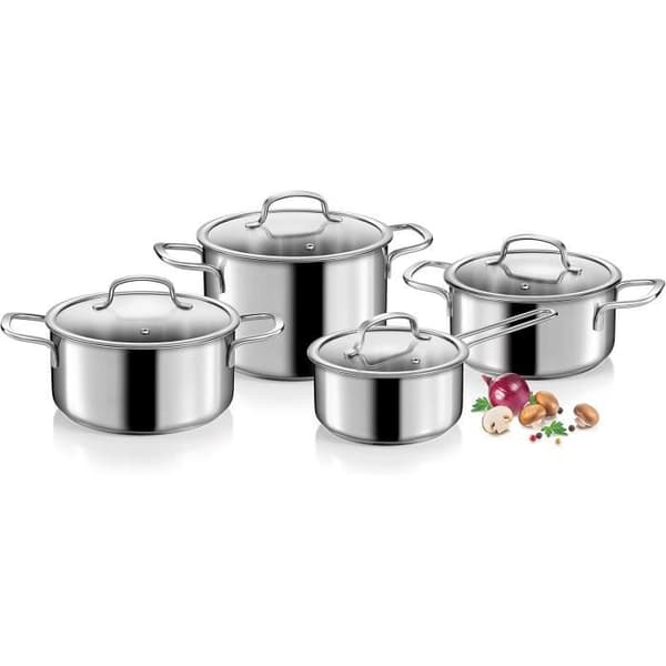 Grillset med kastruller - TESCOMA - Optima - Rostfritt stål - 8 delar - Induktionskompatibel