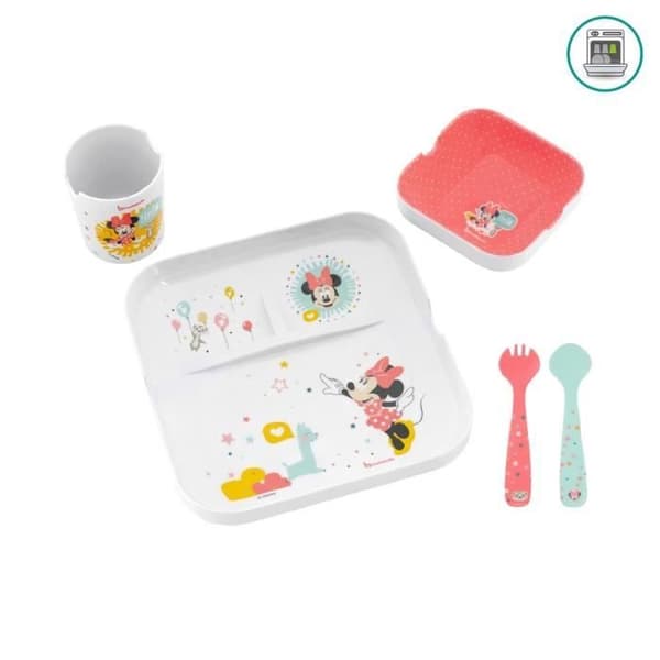 BADABULLE Set Måltidsservis i Melamin Minnie