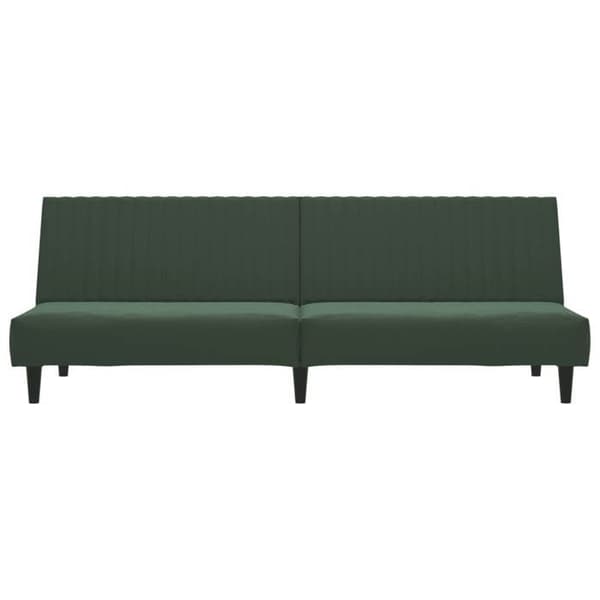 vidaXL 2-sits bäddsoffa Mörkgrön sammet 375928