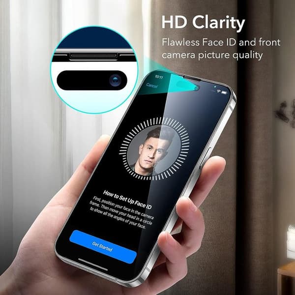 Fodral för iPhone 14 Pro (3-pack) - Härdat Glas ESR - Transparent