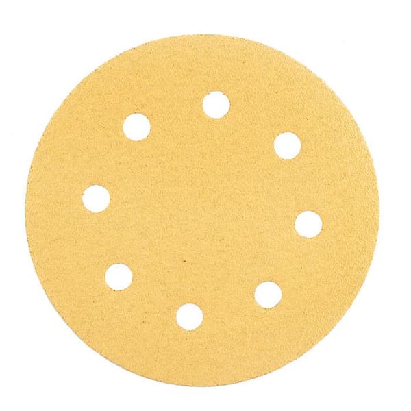 Slipskiva velcro 180 mm K80, 5 st, 8 hål, papper C — GRAPHITE 59G263
