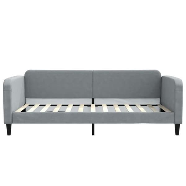vidaXL Dagbädd Ljusgrå 100x200 cm Tyg 354038