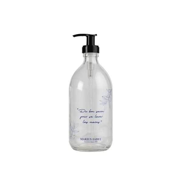 Glasflaska med pump, serigrafi 500ml - Marius Fabre