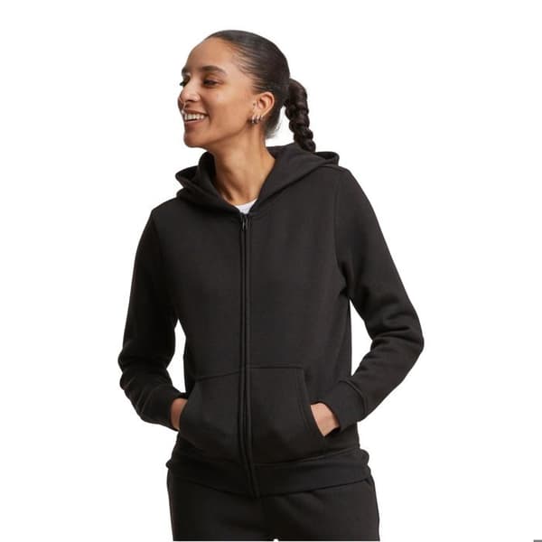 Hoodie med full dragkedja för kvinnor Urban Classics Basic Essential - svart