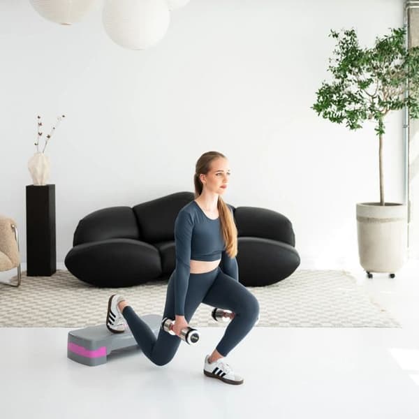 Step aerobics - HMS - AS003 - Grå/rosa - Unisex - Intermediär