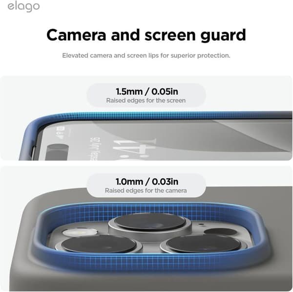 Elago Premium Silikonfodral till iPhone 16 Pro Medium Grey