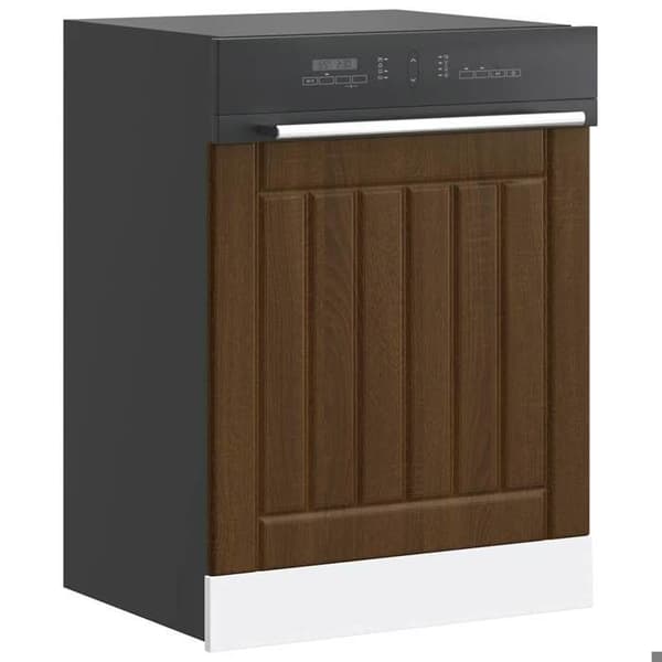vidaXL Diskmaskinsfront Lucca ek brun ingenjörsmaterial 853904
