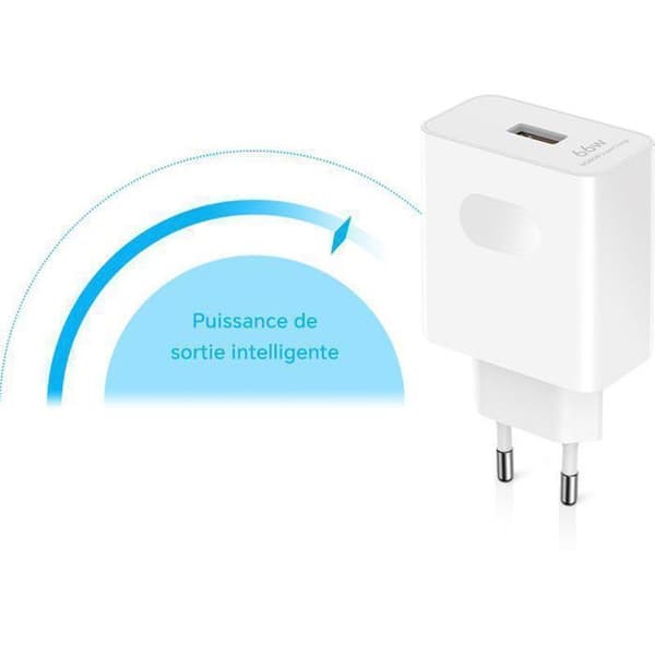 Nätadapter - Original - HONOR - SuperCharge-laddare 66W - Vit