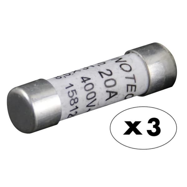 ZENITECH 3 keramiska säkringar 8,5x31,5mm 20A med indikator