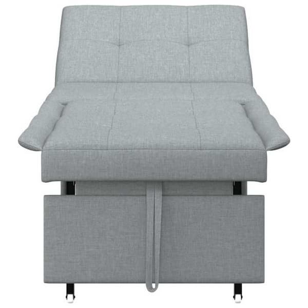Ljusgrå sängsoffa 194 x 67 x 37 cm tyg
