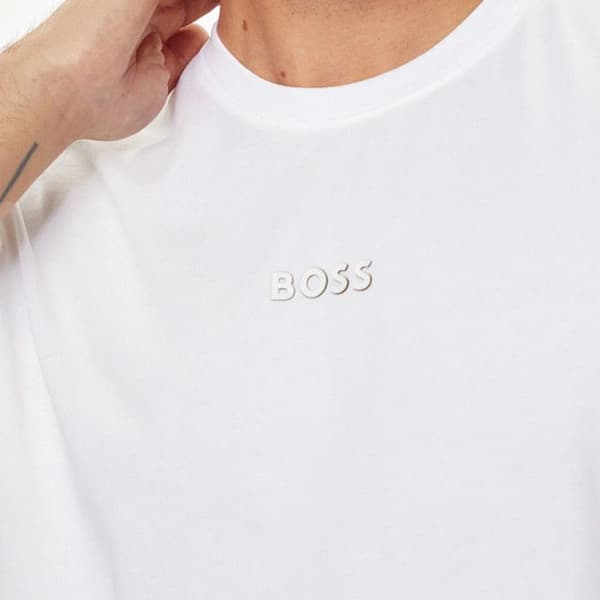 T-SHIRT TEE 10 BOSS I VIT BOMULL