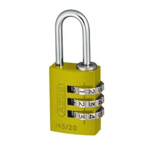 ABUS 145/20 Kombinationshänglås Gult 20 mm