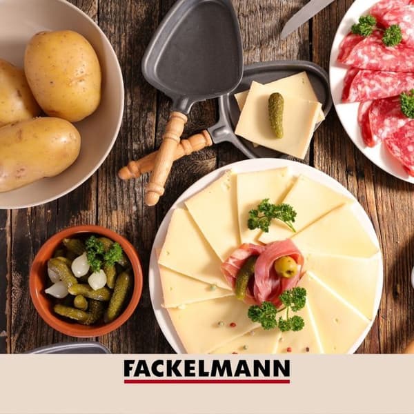 Manuell potatispress och gaffel med 3 tänder för potatis Fackelmann