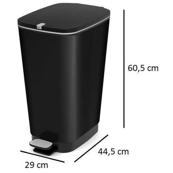 KIS Chic Bin Style Pedal Bin - 42,5L - Svart