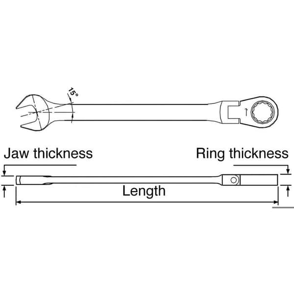 Blandnyckel typ racagnac Teng Tools 600510RF