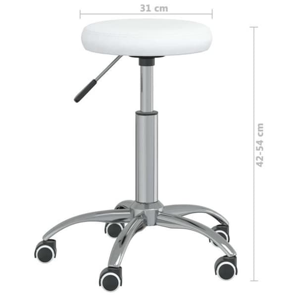vidaXL Matstol Vit, PU-läder