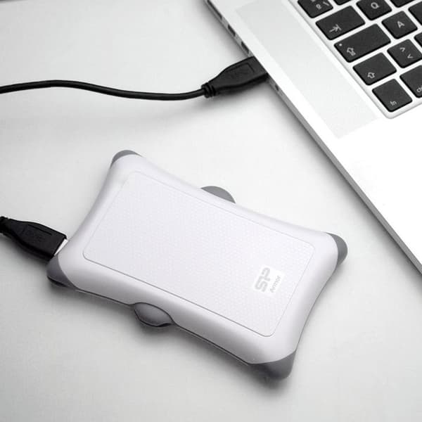 USB 3.0 A30 extern hårddisk - SILICON POWER - 2 TB - Vit - Bärbar - 2,5"
