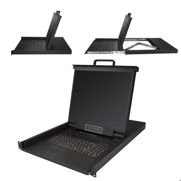 Konsol KVM - StarTech.com - RKCONS1908K - 8 portar - 19 tum - Rackmontering - LCD-skärm