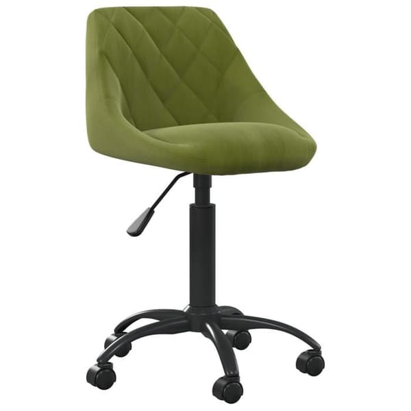 vidaXL Matstol Ljusgrön Sammet 335362
