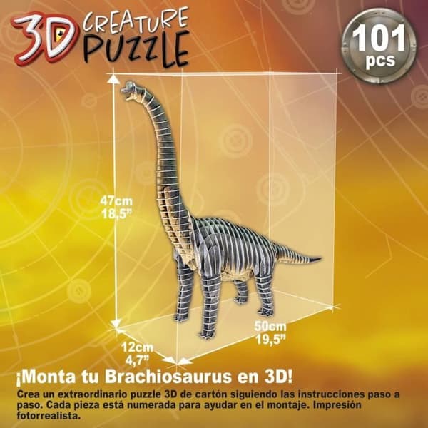 Brachiosaurus 3D-pussel - EDUCA - 112 bitar - Från 6 år