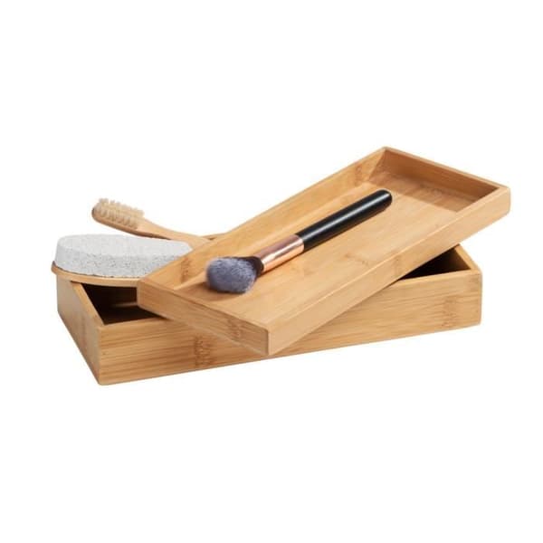 Förvaringslåda - WENKO - Terra - Bambu - Brun - 24x5,5x10 cm