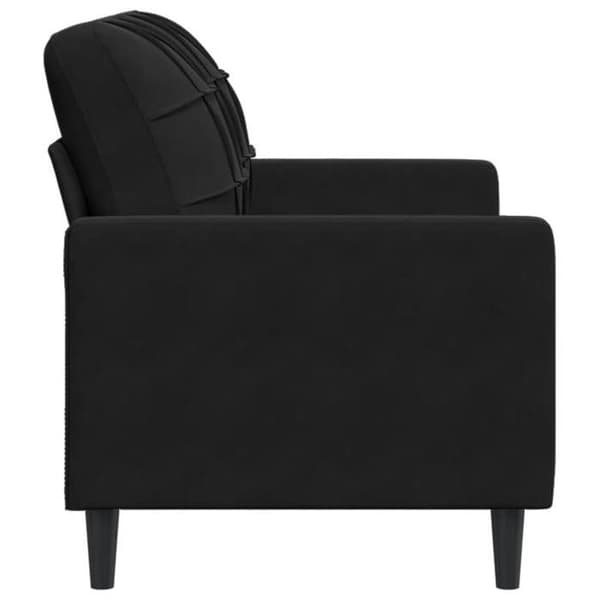 vidaXL 2-sitssoffa Svart 120 cm Sammet 4007619