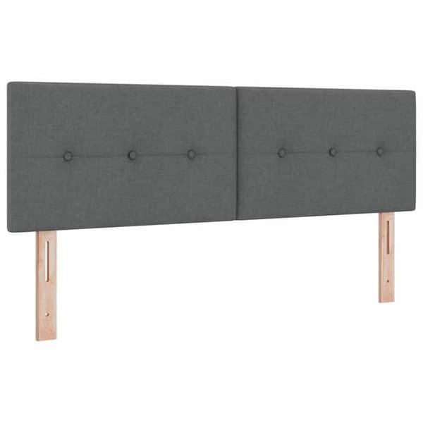 vidaXL Justerbar sänggavel Grå 144 cm tyg 42007151