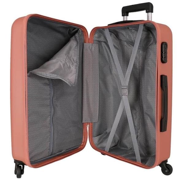 Mellanstor rullväska FLEX Rosa 65x46x23 cm