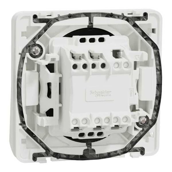 Mureva Styl Schneider modulär tryckknapp vit - 10A - 250V - IP55 - IK08